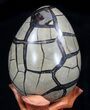 Septarian Dragon Egg Geode - Crystal Filled #37363-3